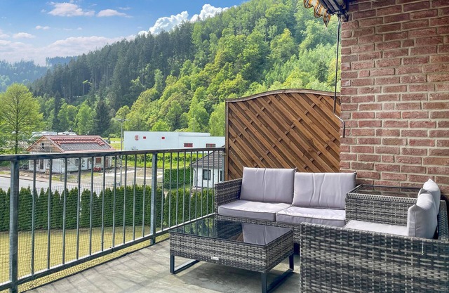 Tasteful apartment with balcony.