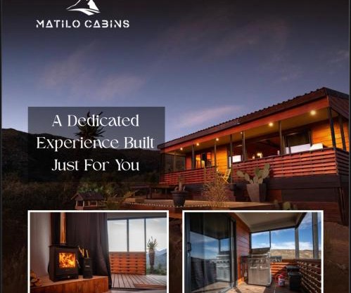 The Cactus Deck by Matilo Cabins Klein Karoo R62 with Hot-tub