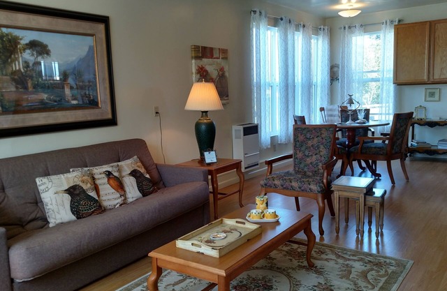 The Garden Suite has beautiful views of forests and pastures! It is dog friendly