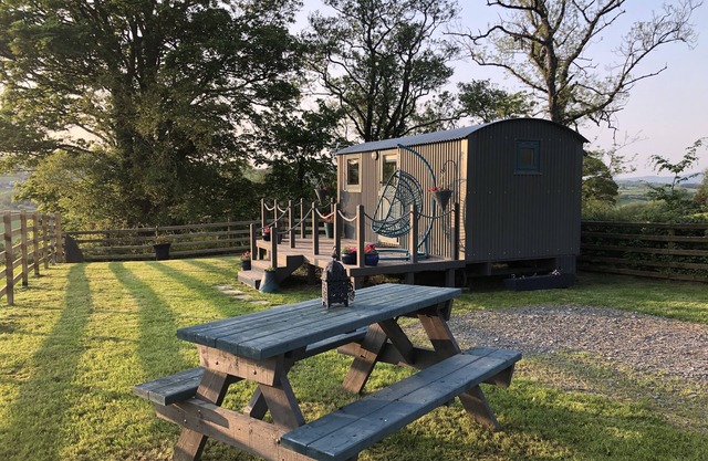 The Peacock Shepherds Hut at Hafoty Boeth