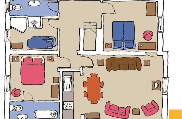 The Pines, three bed apartment