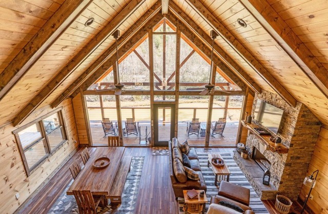 The Preserve Mountain Getaway Cabin is secluded in the Great Smokey Mountains just minutes away from Lake Nantahala!