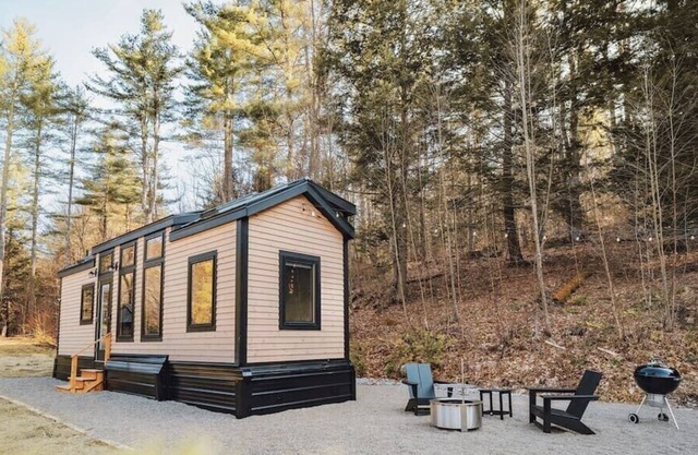 This tiny house is a 1 bedroom(s), 1 bathrooms, located in Chester, VT.