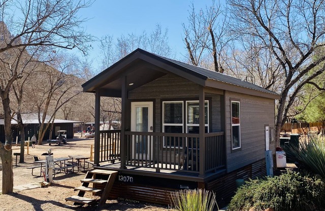 Tiny Cabin at Zion Canyon Campground and Resort. Only .5 mile from Park Entrance