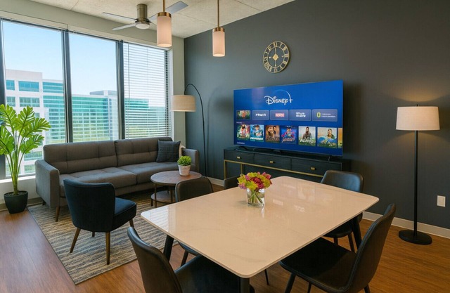 Upscale 2BR Apt | Rooftop Deck + Fitness