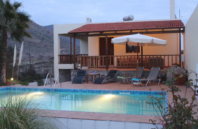 Vacation Home in Chania,private Pool beachfront , it is consisted of 2 houses.