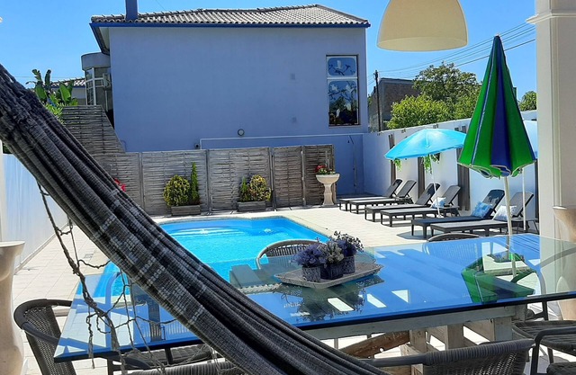 Villa design, main house in gated community, exclusive access to the pool