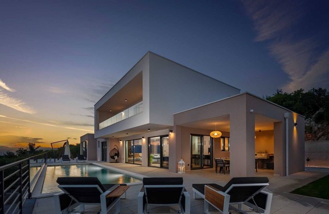 Villa Dujma – Luxurious Wellness Escape with Sea View, Pools, Sauna, Gym & Massage Room