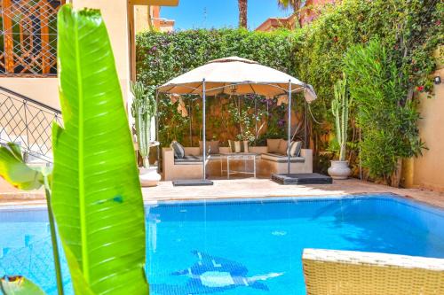 villa in central Marrakesh , swimming pool