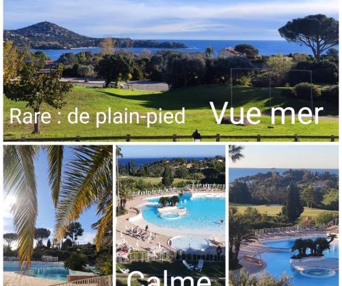 Village Vacances CAP ESTEREL , AGAY , T2 climatisé vue mer panoramique - accès de plain-pied au calme rare sur le site - Piscines et parking couvert inclus