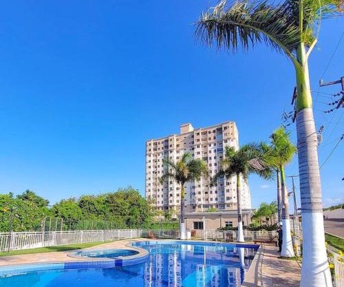 Vista do 5° andar c/ elevador, Piscina e Lazer