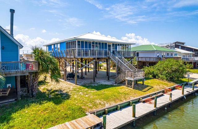 Waterfront Dauphin Island Home with Deck and Boat Dock