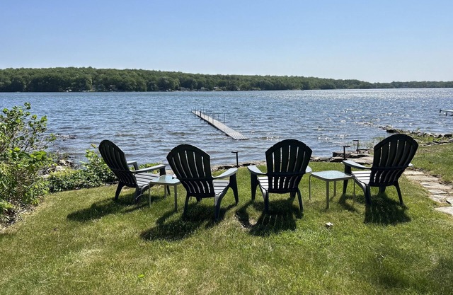 Waterfront Lake House with private beach, dock!nRenovated in 2025