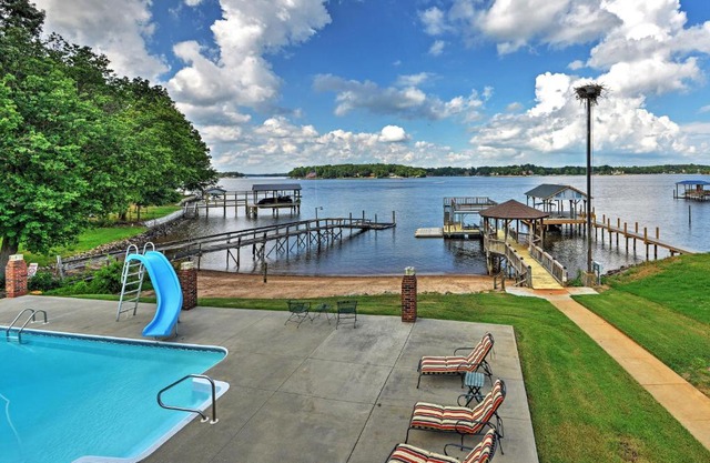 Waterfront Lake Norman Duplex with Pool and Boat Dock!