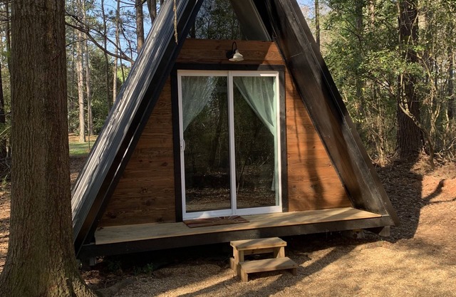 Welcome to our tiny A-frame cabin.