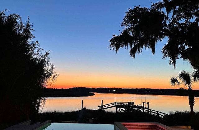 Welcome to The River House! Private Pool! River View! Dock! Sunset! 5br!