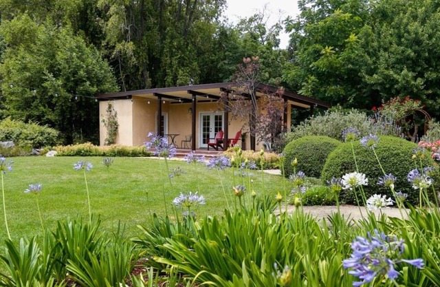 Wine Country surrounded by vineyards, bordered by a creek, on 7 acr