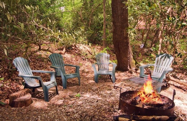 Wooded Setting - Mountain Stream - Real Fireplace - Privacy