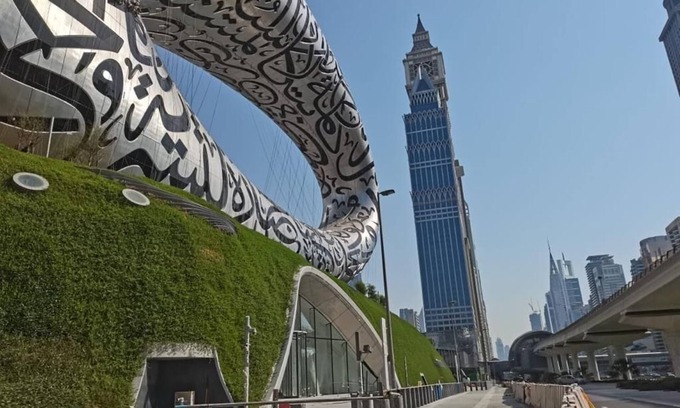 Trade Center Apartment | 1-bedroom with WiFi and fitness room with a shared living area in downtown Dubai