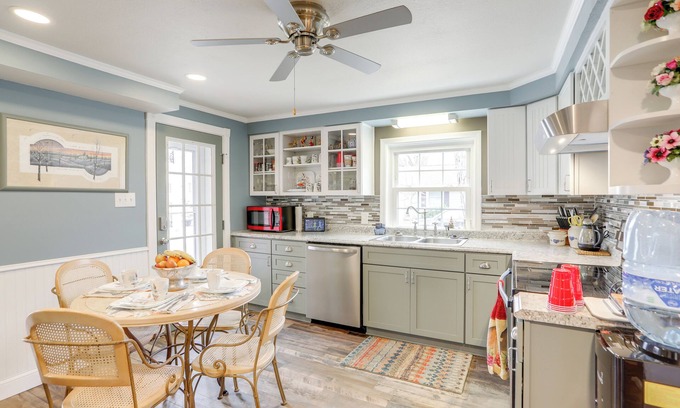 Port Clinton Cottage | 1 Block to Beach: Home w/Hot Tub in Port Clinton!