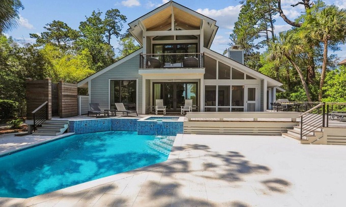 Beach Lagoon House | 10 E Beach Lagoon ~ Luxurious Ocean Front Sea Pines Homes