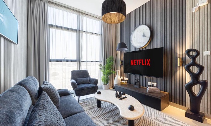 Sharjah Apartment | 1BR Aesthetic Home by Blue Cloud Holidays