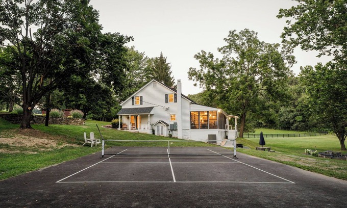Millers Other | 2.5 hours from Washington D.C. this spacious 5BR 2.5BA farmhouse is on a secluded 75-acre property near Manchester, MD, in scenic Carroll County. It promises a relaxing retreat near the state line, exciting local attractions, and natural landmarks.