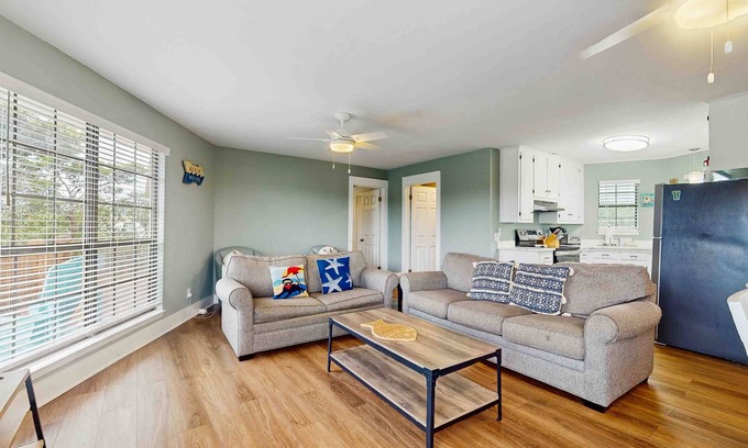 Surf Side Shores House | 2-story home near the beach with deck, outdoor shower, W/Ds, 2 kitchens