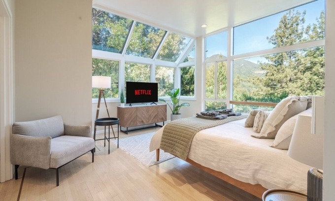 Mill Valley House | 2 units in redwood forest for large gatherings