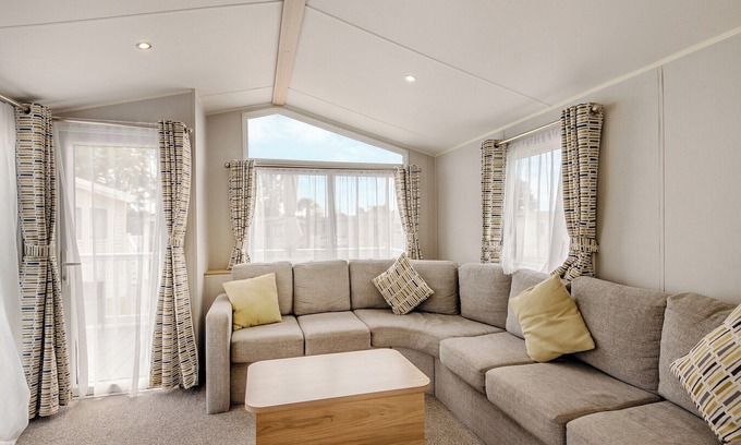 Westmarsh House | 2018-2021: 12ft-wide caravan ideal for families with one double and two twin.