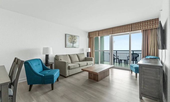 Downtown Myrtle Beach Condo | 2BR Oceanfront, 16th Floor, Bay View Resort, Pools, Downtown Myrtle Beach