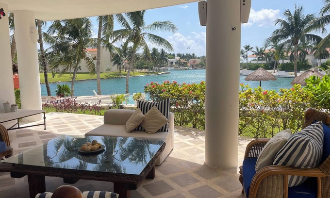 Puerto Aventuras Condo | 3-bedroom, 3.5 bath, waterfront condo in Puerto Aventuras with pool, wifi, A/C