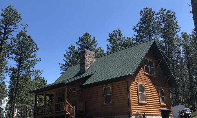 Fairburn Cabin | 3 BR LOG Cabin, 6 miles west of Custer. Secluded and ready for you and your pet