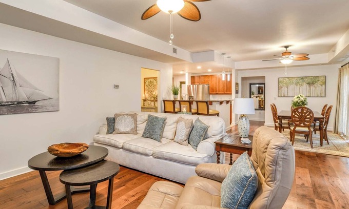 St. Augustine Condo | 3-BR w/private fenced patio and lagoon view- community pool & hot tub