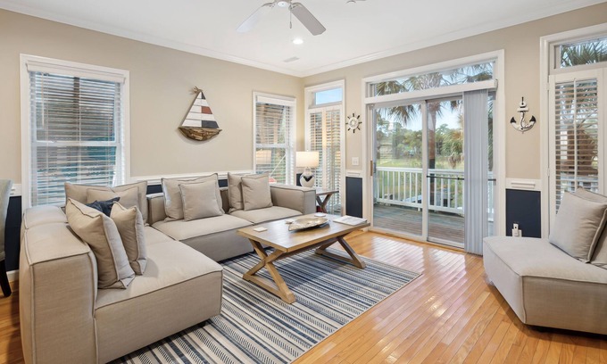 Sunset Point House | 30 Night Minimum Stay - Lavish Townhome with Community Pool & Dock