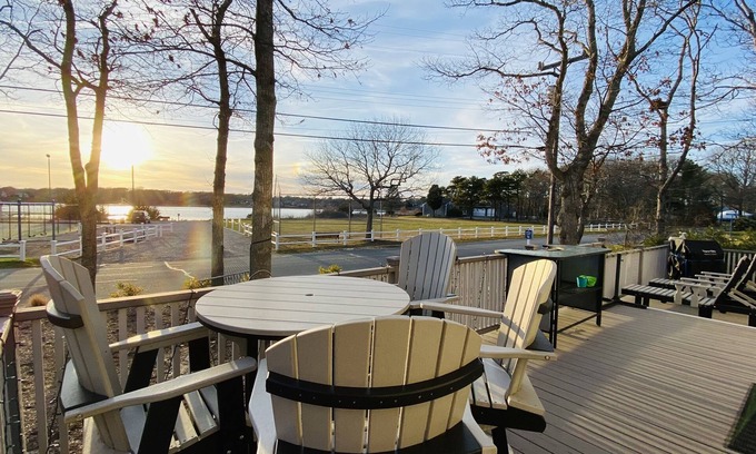 East Falmouth House | 3BR/2BA walk to water, pool, playground, tennis, private hot tub, central A/C