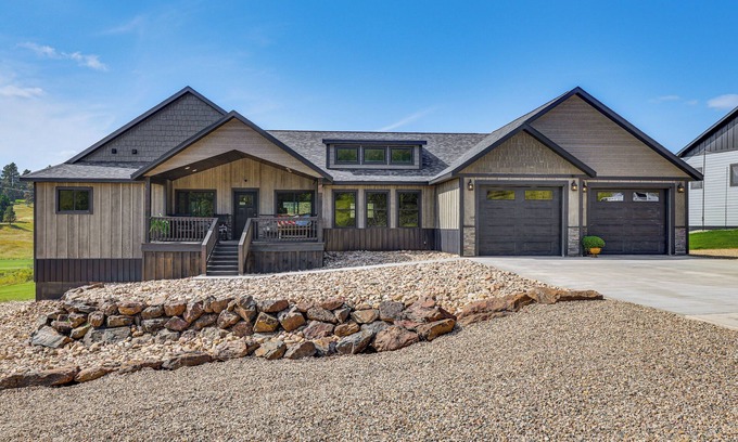 Sturgis Cabin | 4 Mi to Dtwn Sturgis: Cabin w/Hot Tub & Game Room