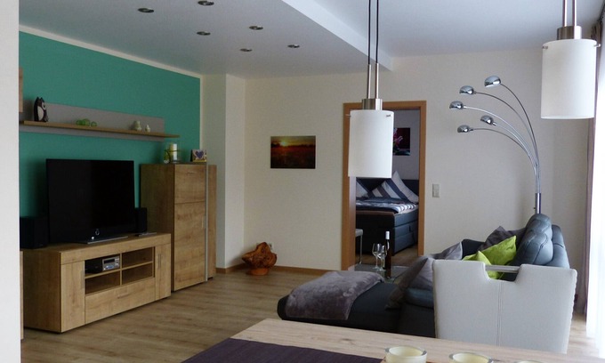 Buchenau Apartment | 4 star FEWO on the ground floor, parking lot and wallbox, sep. Entrance, terrace, beach chair