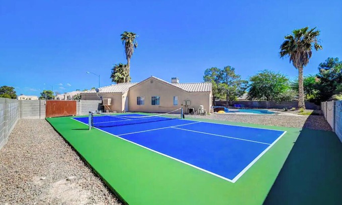 North Las Vegas House | 4BR Vegas Oasis: Pool, Spa & Pickleball Court