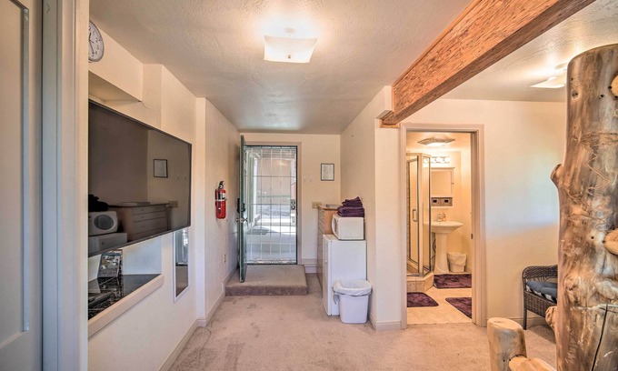 Big Bear City Cottage | 5 Mi to Snow Summit: Cabin w/Deck & Fireplace