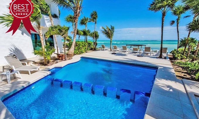 Soliman Bay Villa | 6 Bdrs. Beach Front Luxury Villa in Tulum, Amazing Holidays!
