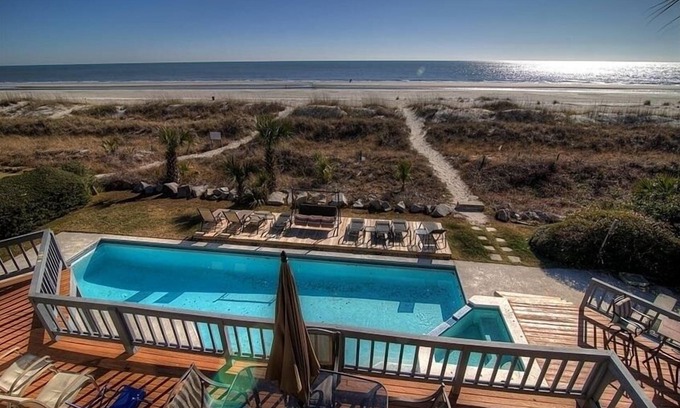 North Forest Beach House | 8 Wanderer - Oceanfront Home off North Forest w/pool & hot tub. Dog Friendly!