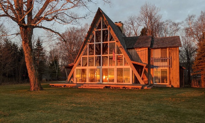 Belgium House | "A" frame cottage on the shore of Lake Michigan