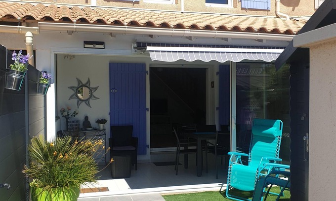 Portiragnes-Plage House | Air-conditioned villa, free WIFI, 500 m from the beach in residence with swimming pool.