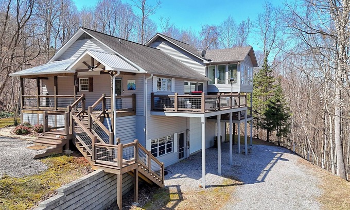 Hiawassee House | Altitude Adjustment by Chatuge Home Concierge firepit, hot tub, mountain & lake view