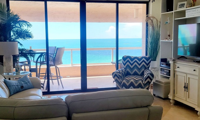 Sand Key Condo | Amazing Beachfront in Crescent Beach Club Gated Community with Sweeping Views!