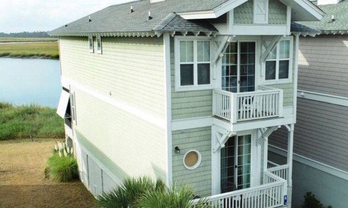 Bonito Boathouses House | Amazing marsh water views, golf cart included