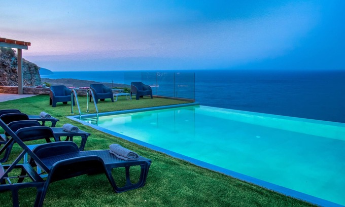 Andros Town Villa | Anastasis Luxury Villa Andros with Heated Pool