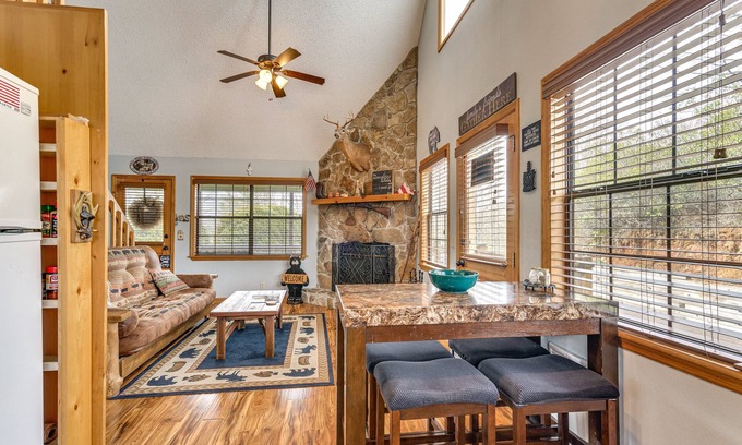 Andrews Cabin | Andrews Cabin w/Fireplace, Deck & Mountain Views!