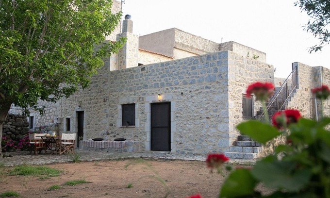 Charouda House | Anna's Garden,Stone house for 10,Charouda,Mani